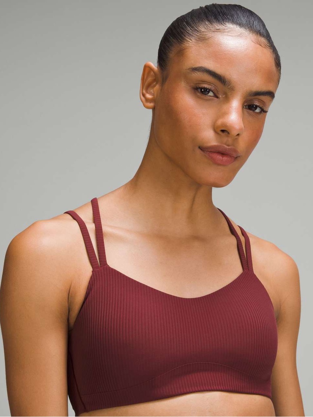 Lululemon Like a Cloud Ribbed Bra Red Merlot B/C Cup